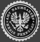 Briefverschlussmarken-Siegelmarken Baumgarten