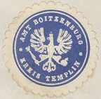 Briefverschlussmarken-Siegelmarken Boitzenburg
