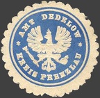 Briefverschlussmarken-Siegelmarken Dedelow