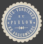 Briefverschlussmarken-Siegelmarken Parlow