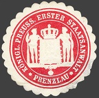 Briefverschlussmarken-Siegelmarken Prenzlau