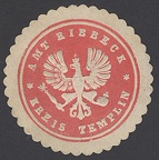 Briefverschlussmarken-Siegelmarken Ribbeck