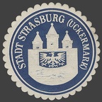 Briefverschlussmarken-Siegelmarken Strasburg