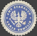 Briefverschlussmarken-Siegelmarken Strelow